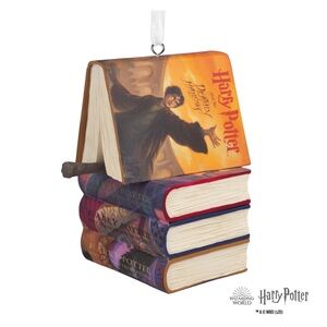 Hallmark Harry Potter Books & Wand Christmas Ornament